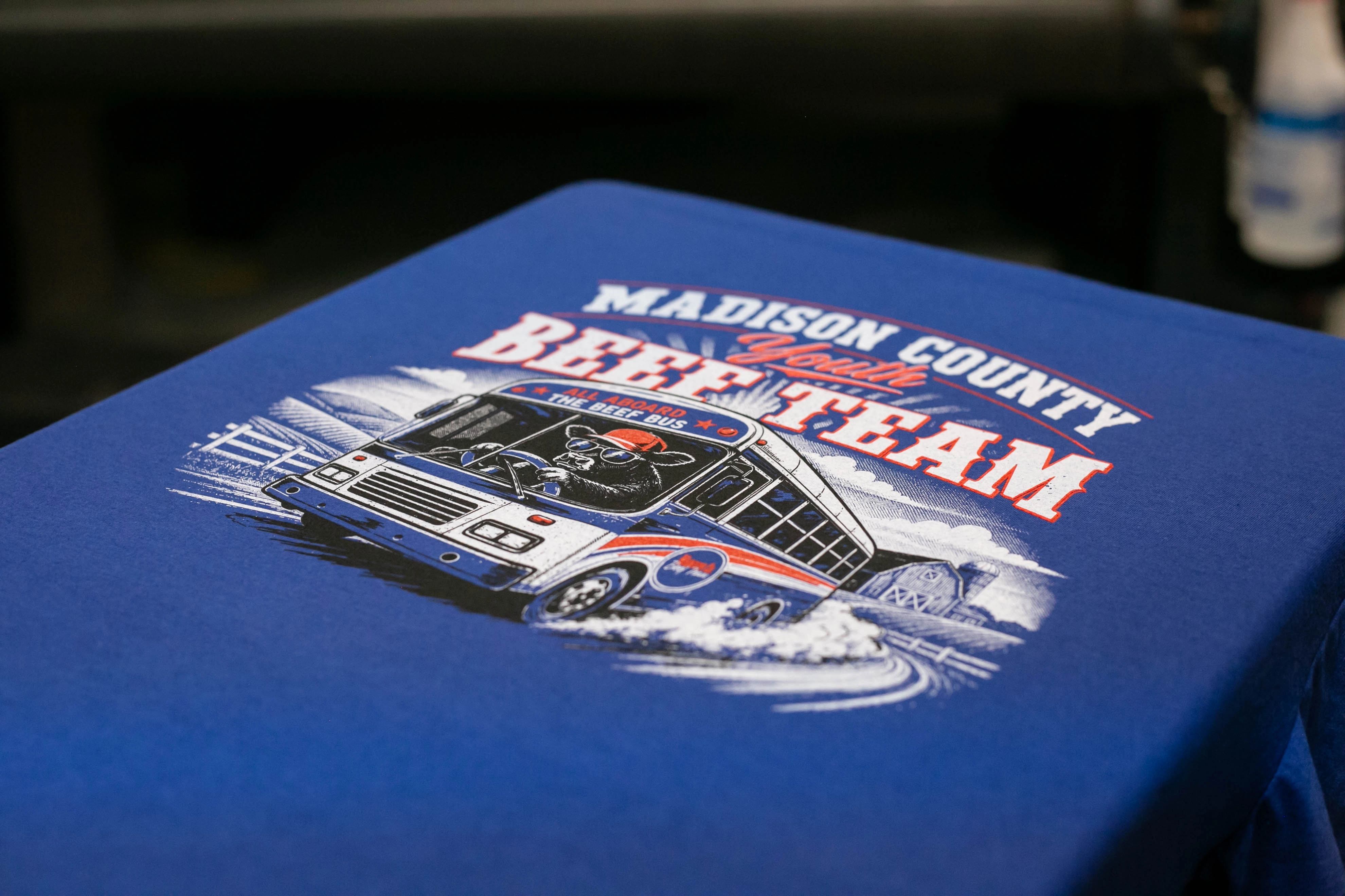 Example of a screen-printed shirt