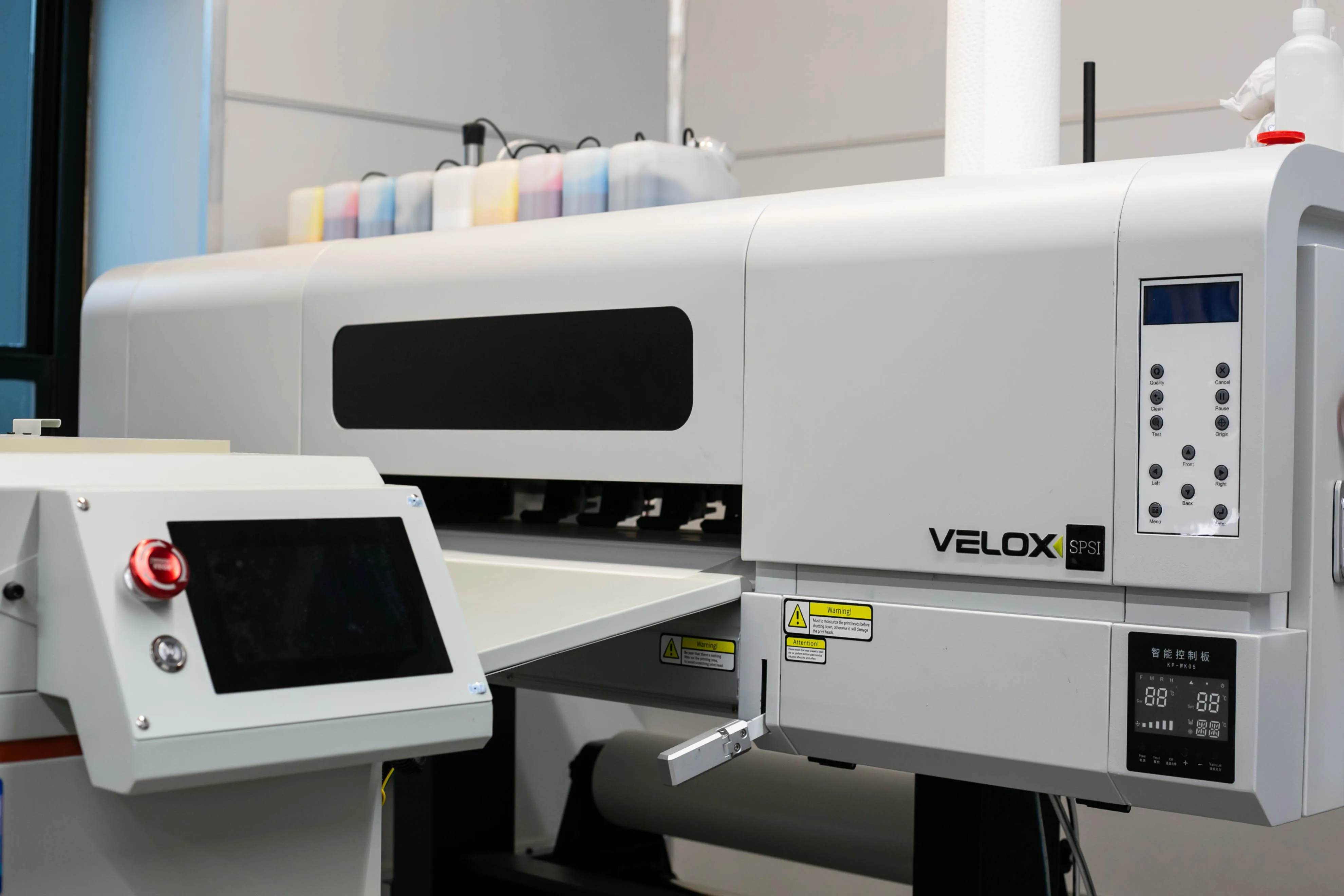Direct-to-film printer producing full-color transfers