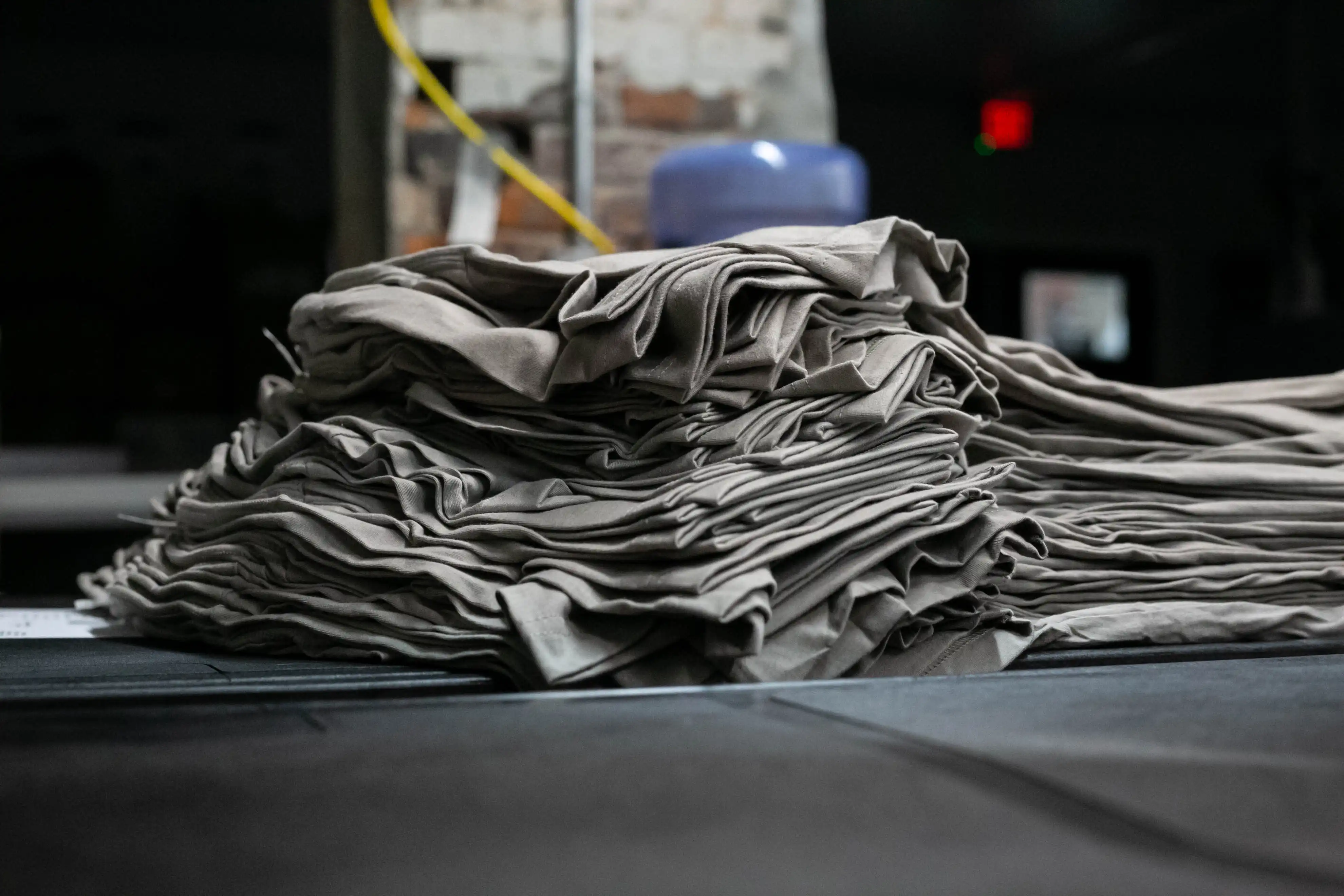 Shirts staged for printing